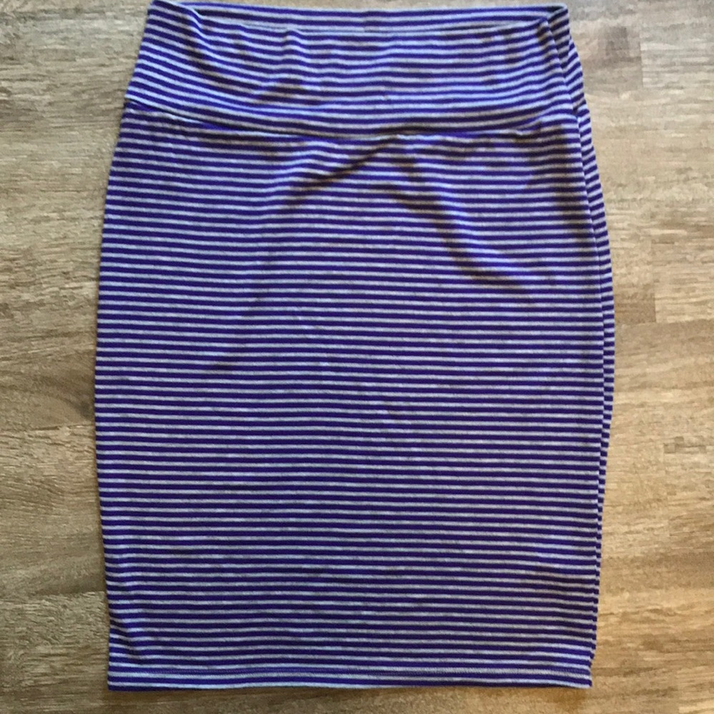LuLaRoe Cassie Skirt Purple & Gray